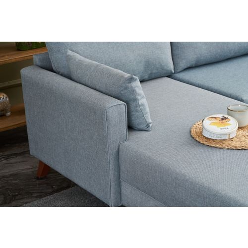 Atelier Del Sofa Kutna garnitura, Plava, Bella Soft Köşe Koltuk Left - Blue slika 3