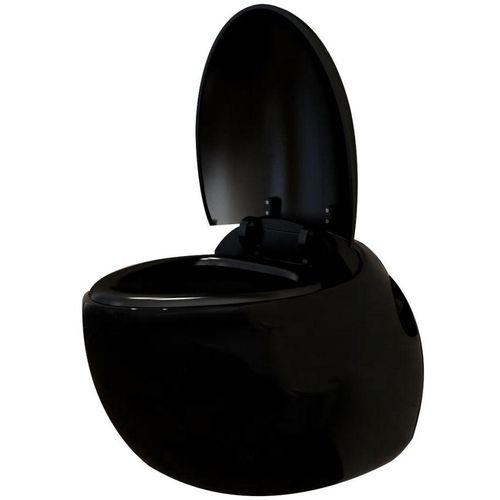Novi zidni WC Crni jedinstven dizajn jaje slika 4