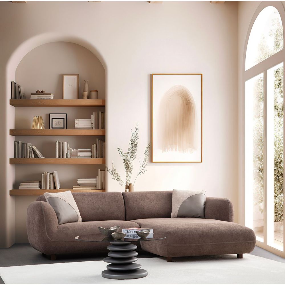 Ugaona sofa Pavia Corner 1 (L1,5+Chl Desno) - smeđa boja slika 1