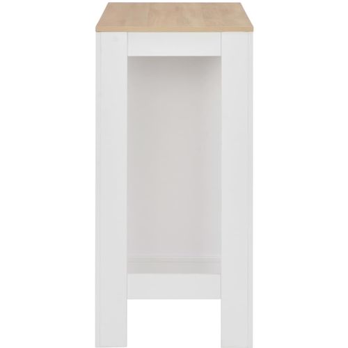 Barski stol s policom bijeli 110 x 50 x 103 cm slika 5