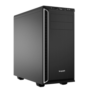 be quiet! BG022 PURE BASE 600 Silver, MB compatibility: ATX, M-ATX, Mini-ITX, Two pre-installed Pure Wings 2 fans, Water cooling optimized with adjustable top cover vent (up to 360mm)
