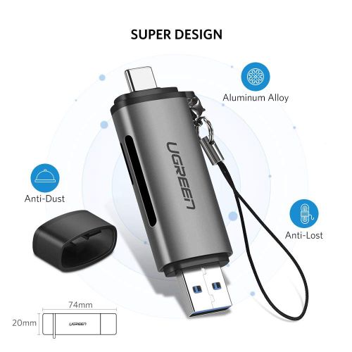 Ugreen 2u1 čitač kartica USB 3.0 / USB-C slika 6