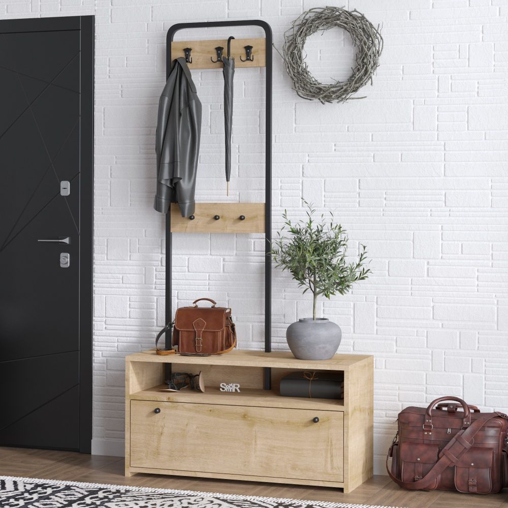 Nicole Sapphire Oak Hall Stand slika 3