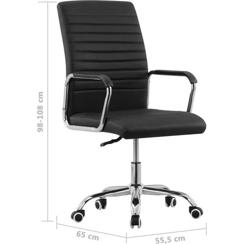 Okretna uredska stolica od tkanine crna slika 18