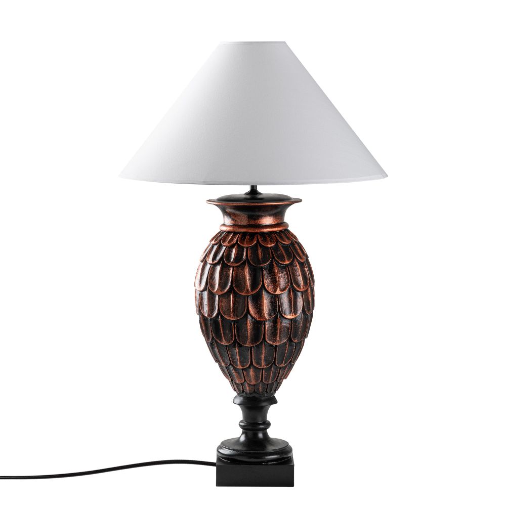 ELEGANZE-5305 Smeđa i Bijela Stolna Lampa slika 4