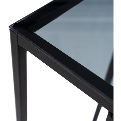 Alaska C - Smoked Glass Black Side Table slika 6