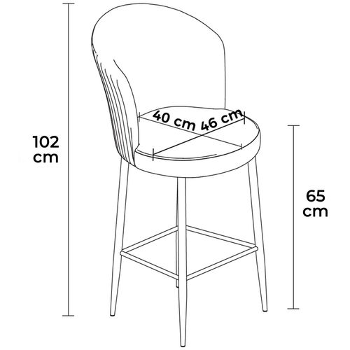 Alte - Cappuccino, Chrome Cappuccino
Chrome Bar Stool Set (2 Pieces) slika 2