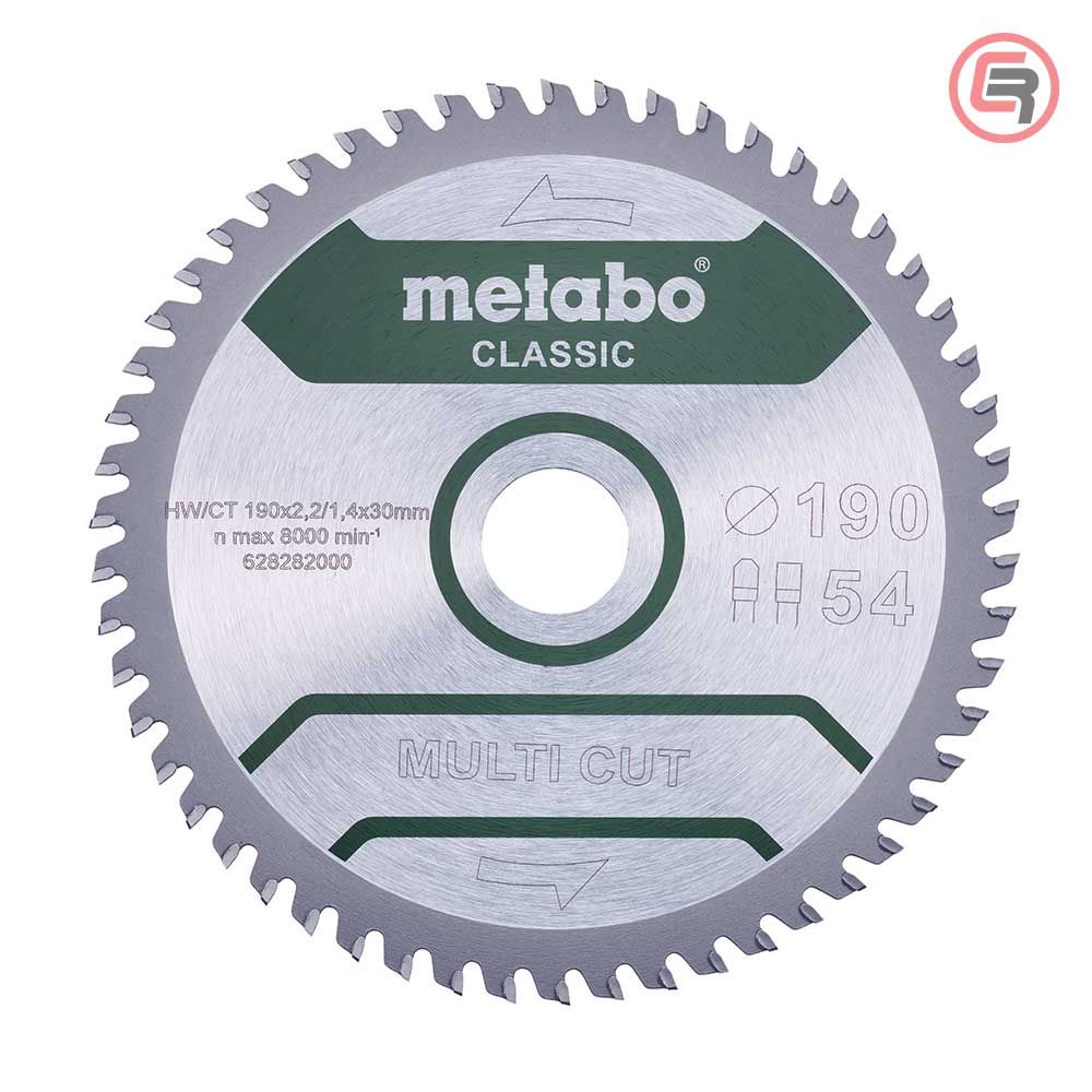 Metabo List Kružne Pile 190 × 2,2 / 1,4 × 30 / Z = 54 Multi Cut Classic – 628282000 slika 1
