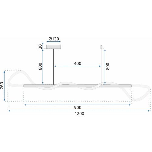 TOOLIGHT APP854-CP Long Gold LED stropna svjetiljka slika 11