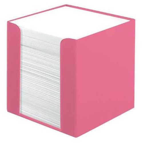 Stolna kocka s papirom 9x9x9 cm, 700 listova, PVC, Color Blocking, Herlitz, roza slika 2