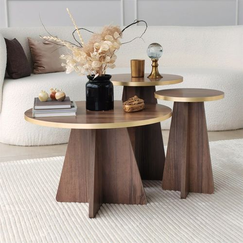 Mushroom 2 - Gold, Walnut Gold
Walnut Coffee Table Set slika 6