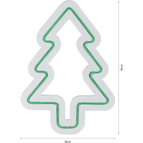 Wallity Ukrasna plastična LED rasvjeta, Christmas Pine - Green slika 10