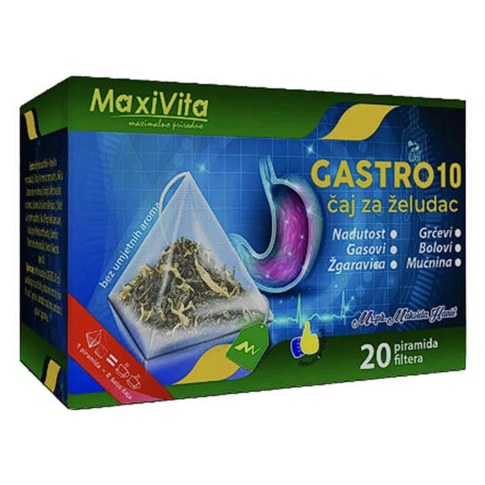 MAXIVITA ČAJ FILTER GASTRO 10 ZA ŽELUDAC slika 1
