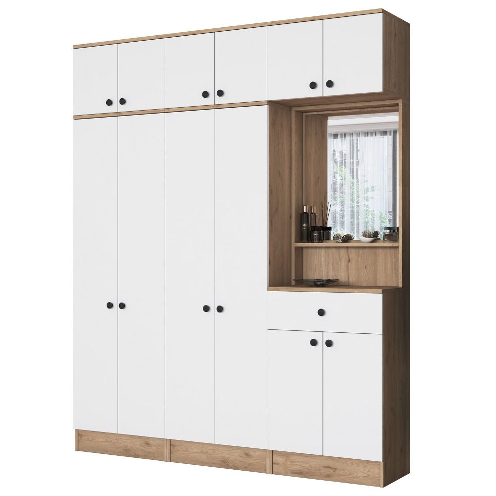 Hall Stand EA142 - 3451, boja / nijanse orah, bijela slika 6