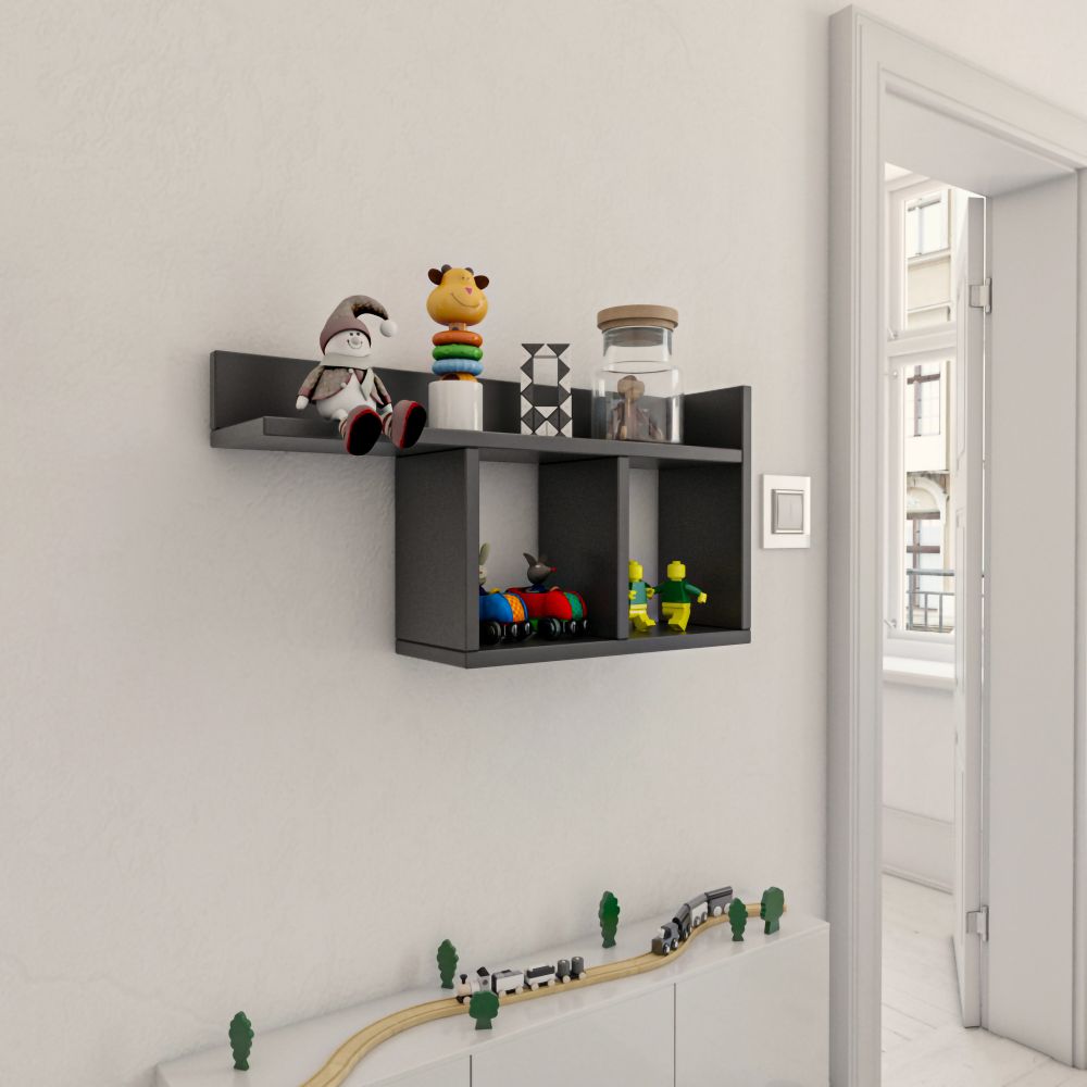 Zidna Polica Anthracite Anthracite Room slika 1