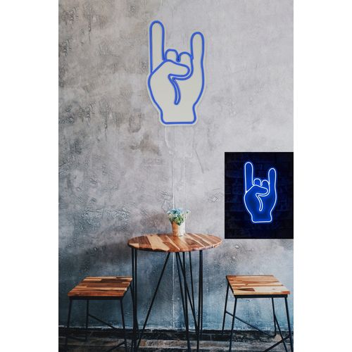 Wallity Ukrasna plastična LED rasvjeta, Rock N Roll Sign - Blue slika 11