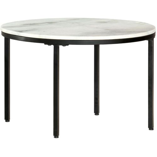 Stolić za kavu bijelo-crni Ø 65 cm od pravog punog mramora slika 12