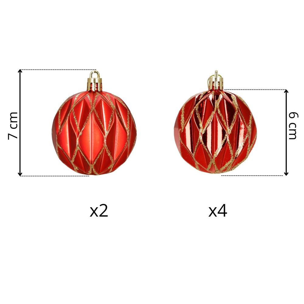Ca1401 božićne kuglice 6 cm 6 kom. slika 9