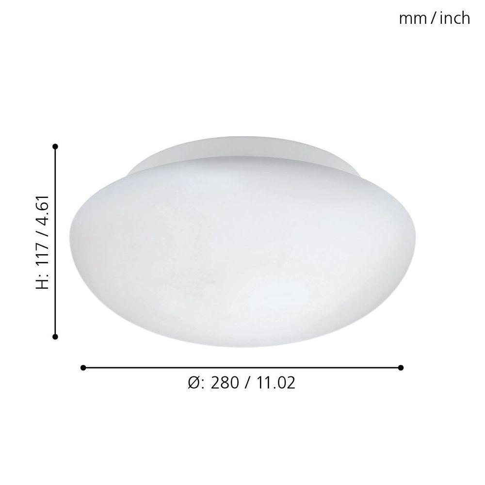 Eglo Ella Plafonjera Ø280 mm - Staklo Opal slika 3