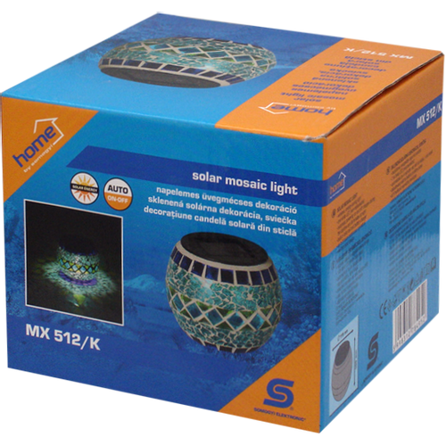 home Solarna vrtna dekorativna svjetiljka, svjećnjak,plavi,300mAh - MX 512/K slika 2
