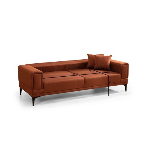 Horizon - Tile Red Tile Red 3-Seat Sofa-Bed slika 10