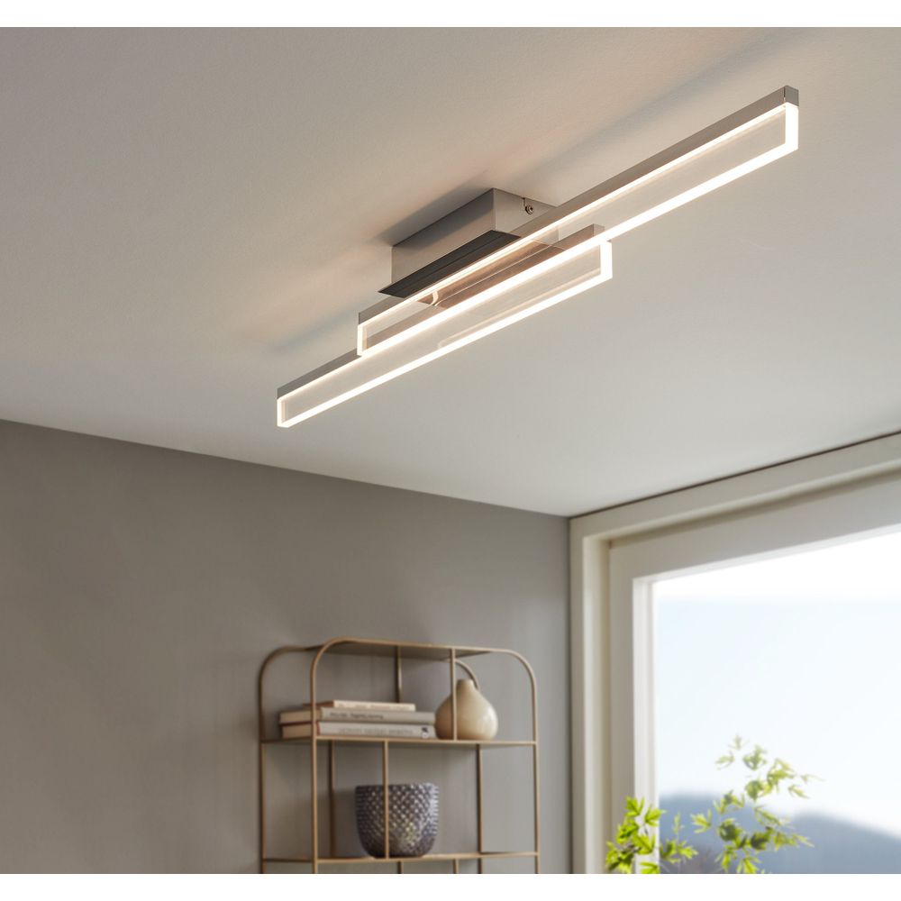 Eglo Palmital Stropna/Zidna LED Lampa, 2x10W, 2x1300lm, IP44, Krom/Prozirna slika 2