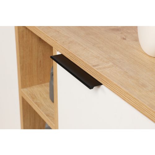 Woody Fashion Komoda, hrastBijela boja, Clara Console - Oak, White slika 5