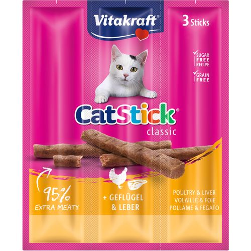 Vitakraft Cat Stick Classic, poslastica s piletinom i jetrom, 3 kom/18g slika 1