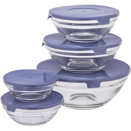 Altom Design set 5 zdjelica sa plavim poklopcem - 0103005548 slika 1