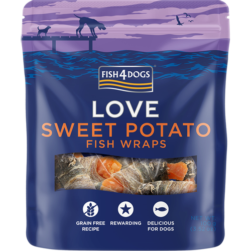 Fish4Dogs Love Sweet potato Fish Wraps 100 g slika 1
