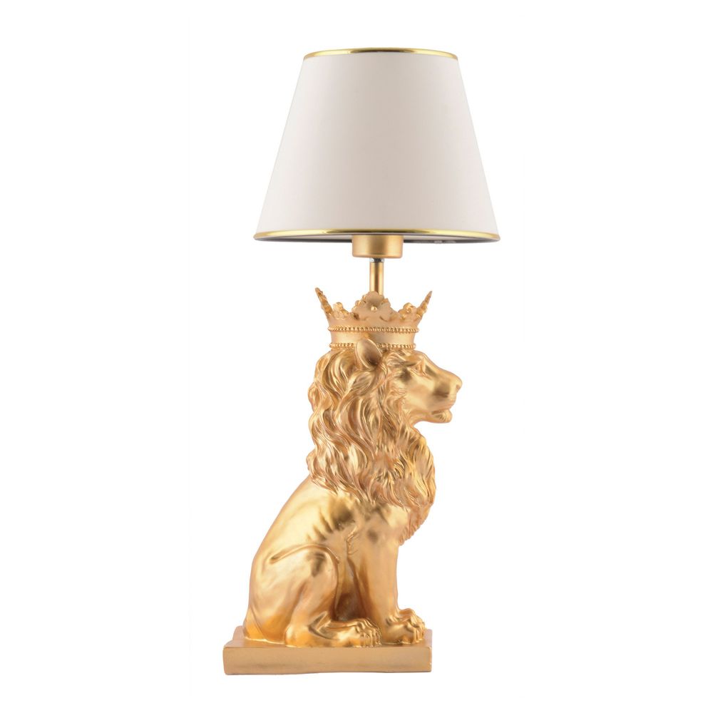 Lion King - Bijela i Srebrna Stolna Lampa slika 4