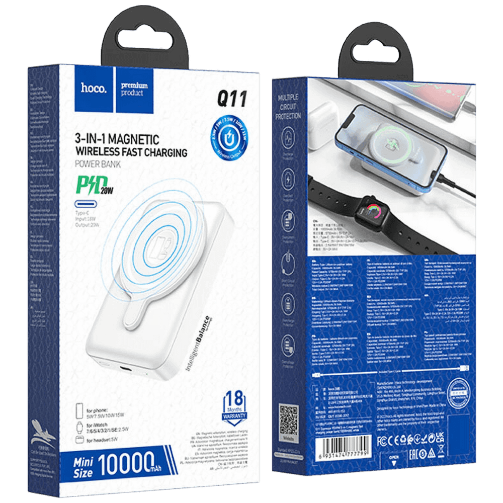hoco. Punjač prijenosni, bežični, magnetic, 10000mAh, PD20W - Q11 Expressar slika 6