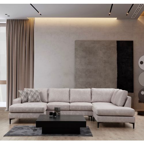 Atelier Del Sofa Kutna garnitura, Bež, Porto Corner (CHL-02-C-EOT) - Beige slika 2