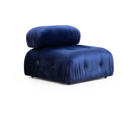 Ugaona Sofa Bubble Velvet Blue L1-O1-1R-PUF slika 3