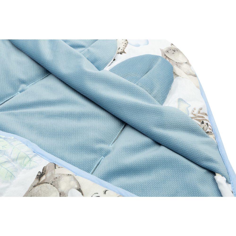 Baršunasti kolević swaddle deka xl stroll plava slika 3