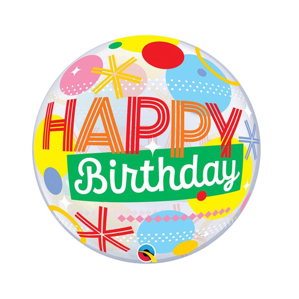 Folijski balon Happy Birthday 55 cm slika 1