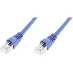Telegärtner L00003A0058 RJ45 mrežni kabel, Patch kabel cat 6a S/FTP 5.00 m plava boja vatrostalan, sa zaštitom za nosić, vatrostalan, bez halogena, UL certificiran 1 St.