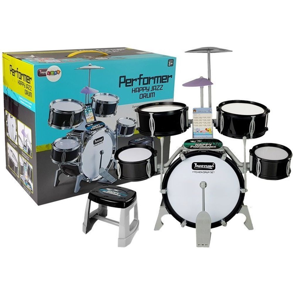 Dječji set bubnjeva Performer - crni slika 1