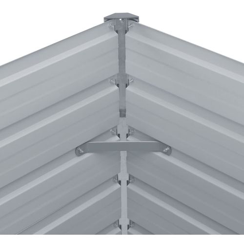 Vrtna Visoka Posuda za Biljke 160x80x77 cm Pocinčani čelik Siva boja slika 11
