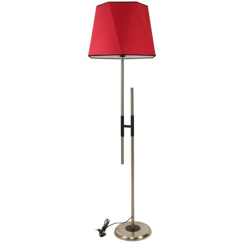 Felix Mat Krom Lambader Altıgen Kırmızı Abajurlu Red Floor Lamp slika 1