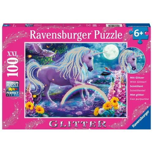 Puzzle Ravensburger 12980 Jednorog Šljokice XXL 100 Dijelovi slika 1