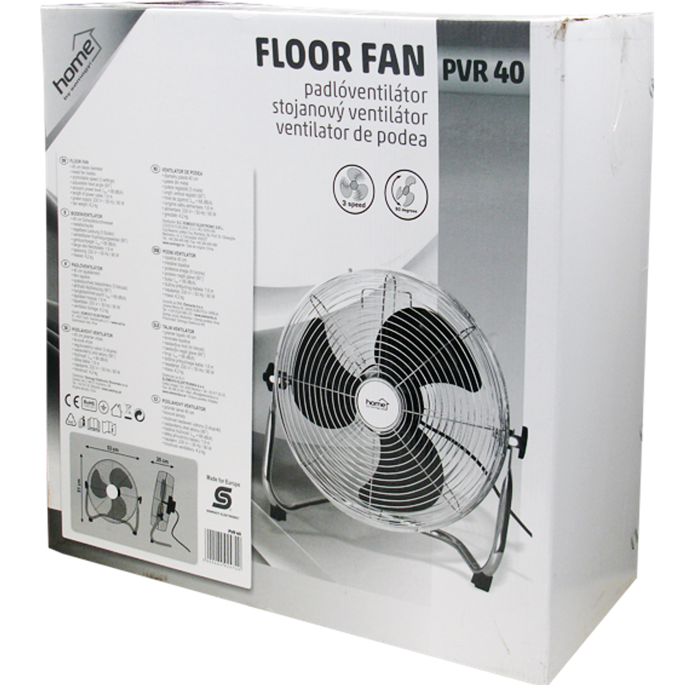 home Ventilator podni, promjer 40cm, 90W, Inox - PVR 40 slika 2