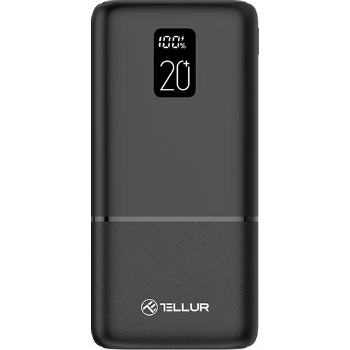 TELLUR POWER BANK PD202 Boost Pro 20000mAh, 2xQC3.0 22.5W + PD 30W LCD Display BLACK slika 1