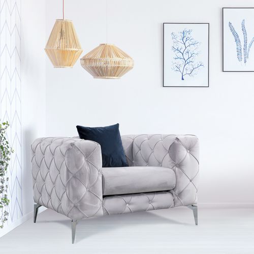 Atelier Del Sofa Como - Light Grey Light Grey Wing Chair slika 1