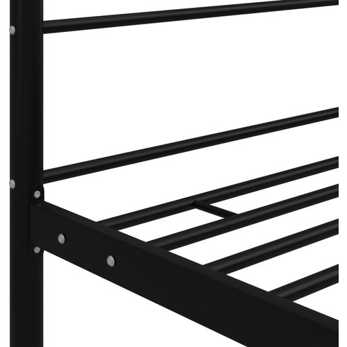 Okvir za krevet s nadstrešnicom crni metalni 100 x 200 cm slika 5