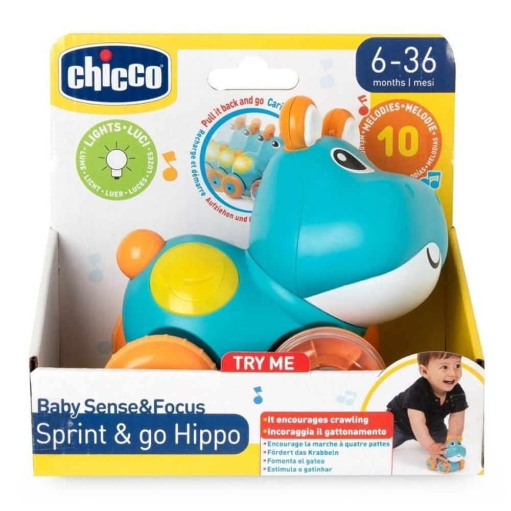Chicco Igračka sa svjetlom i zvukom Sprint&Go Hippo slika 5
