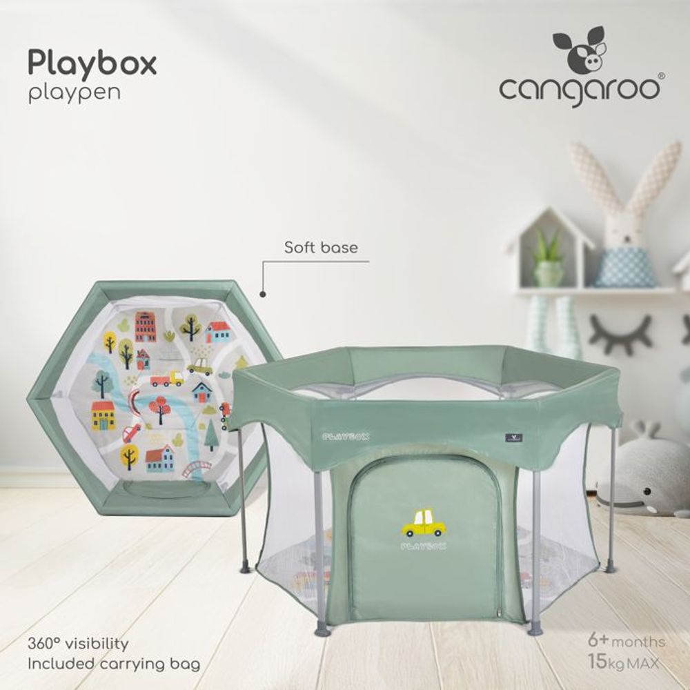 Cangaroo Ogradica za igranje ​​Playbox, Siva slika 4