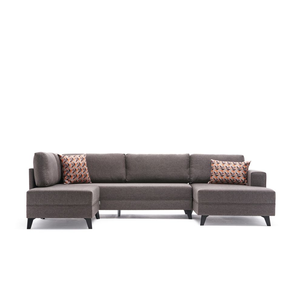 Efsun - Smeđa Ugaona Sofa na Razvlačenje slika 6
