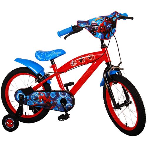 Dječji bicikl 16″ Spider-Man dvije ručne kočnice crveni slika 2
