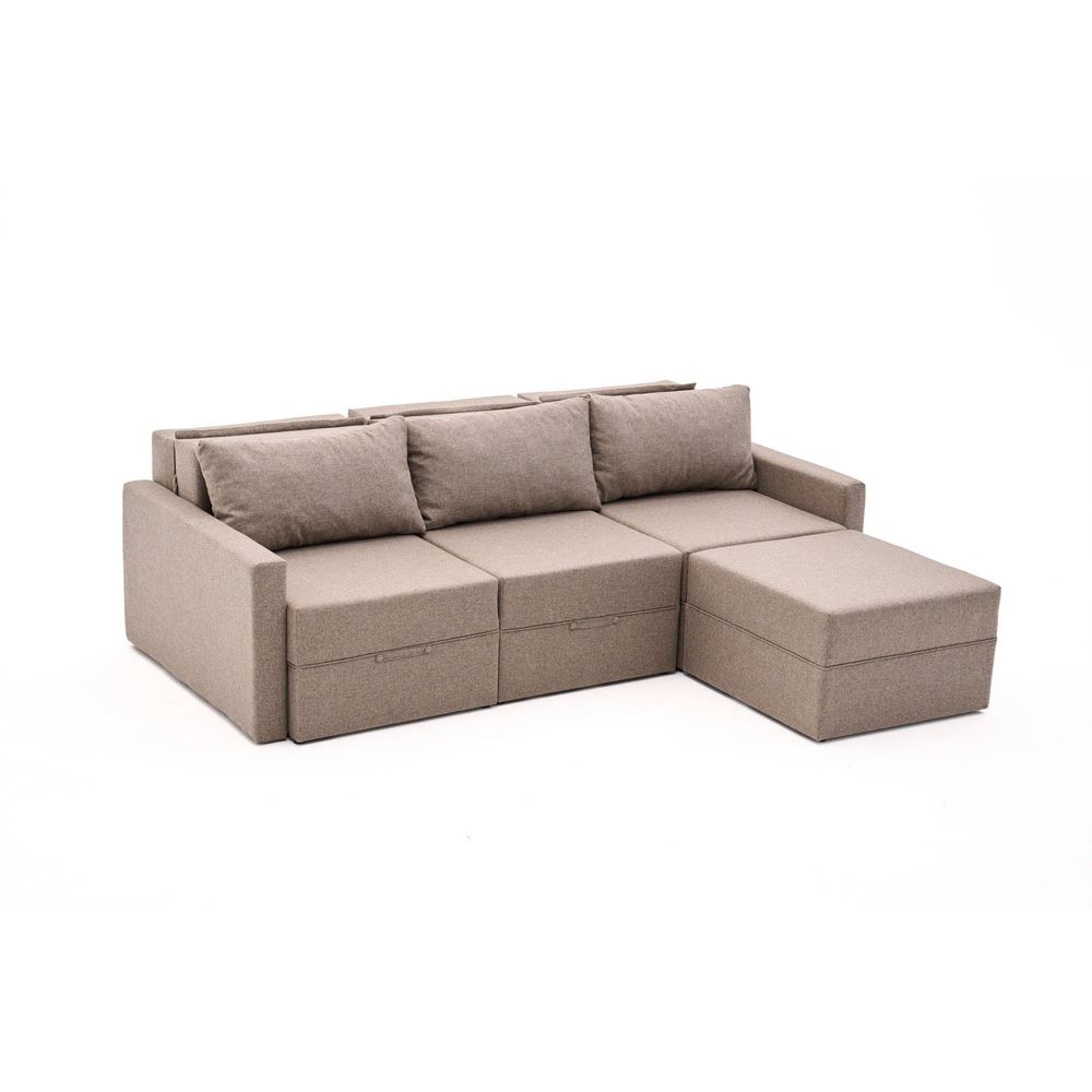 Krevetna ugaona sofa Aqua (Chl Left + 2R) – siva slika 4